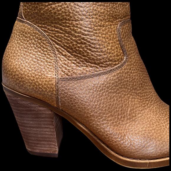 LUCKY BRAND Espositoh Women 8M Honey Pebbled Br own Leather Knee High Boots Ride - Picture 11 of 16